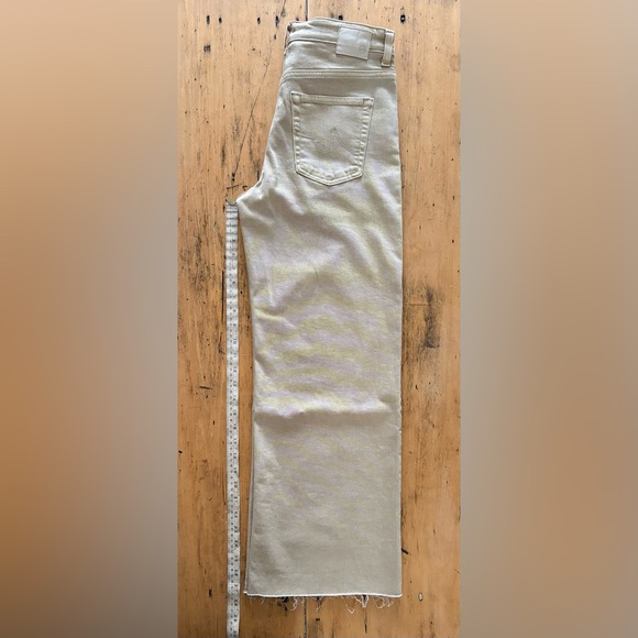 AG Saige Wide Leg Crop Denim Beige US 27 Like New - Picture 7 of 11